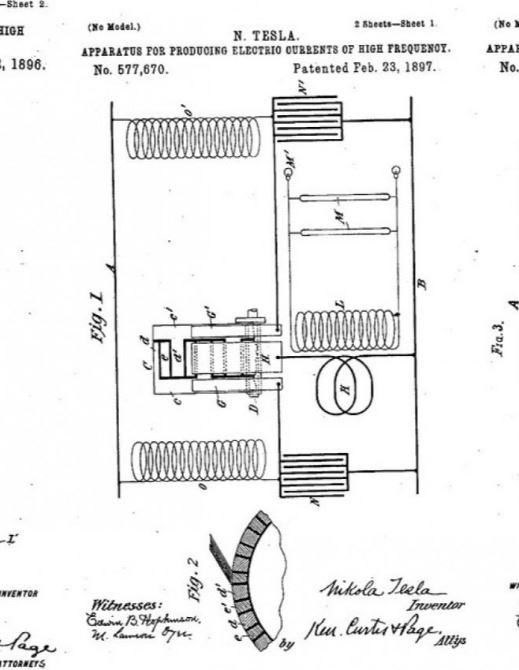 brevetti di Nikola Tesla