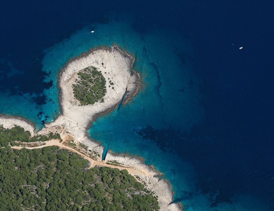 Walking landscape above Lumbarda on Korcula island