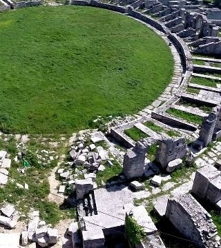 The amphitheatre area of ancient Salona in Solin